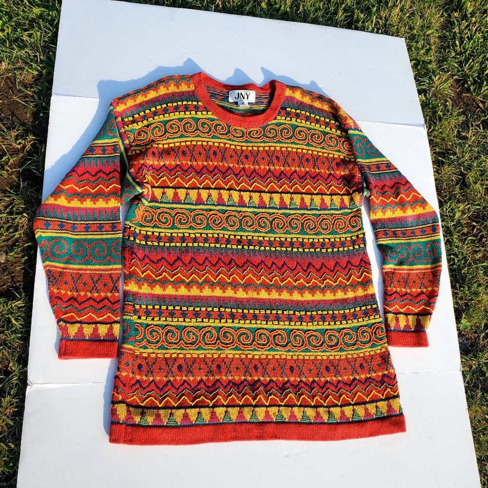 JNY Vintage-Style Oversized Sweater. Medium